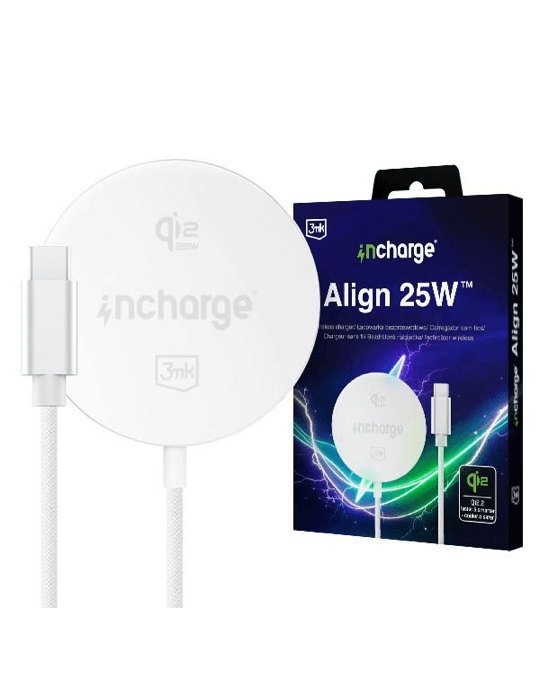 Nabíječka 3mk Align Qi2.2 25W Android, bílá