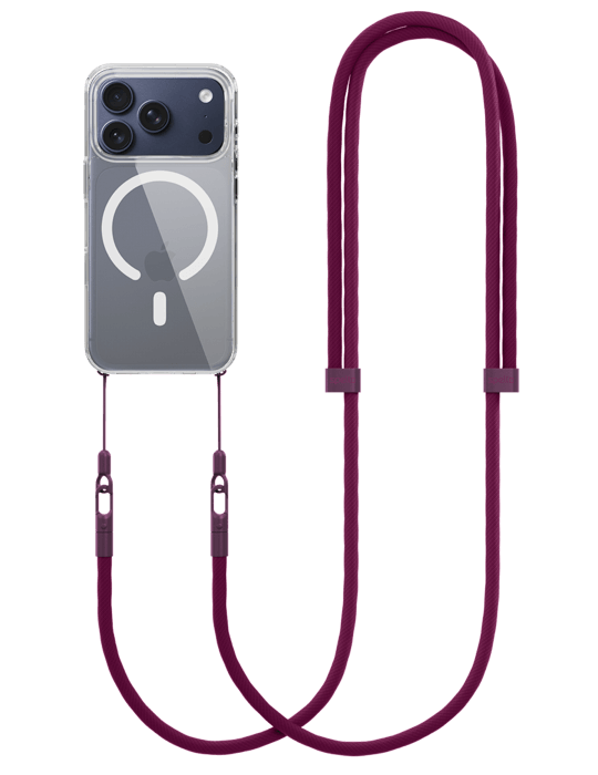 Spello Rope Crossbody Strap, vínová