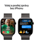 Apple Watch Series 10 GPS + Cellular 42mm břidlicově šedé titanové pouzdro s břidlicově šedým Milánským tahem, břidlicově šedá - Milánský tah