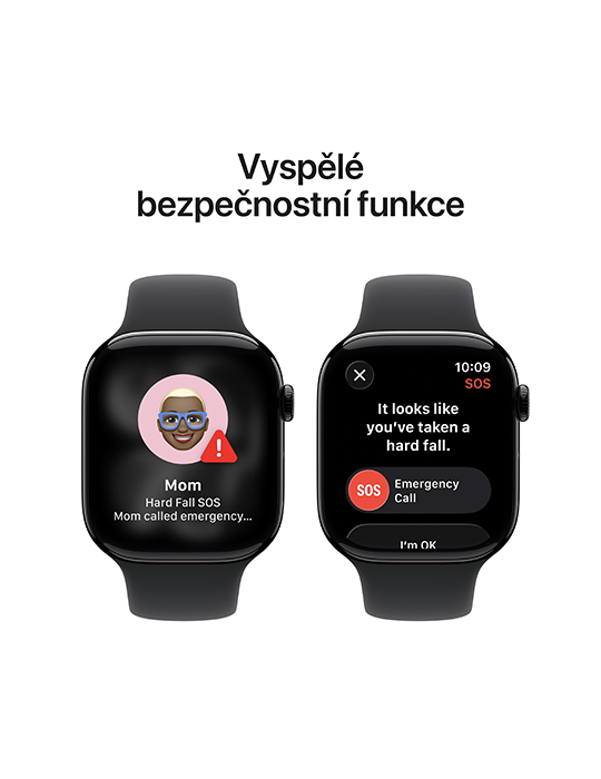 Apple Watch Series 11 GPS + Cellular 46mm klavírně černé hliníkové pouzdro s černým sportovním řemínkem M/L, černá