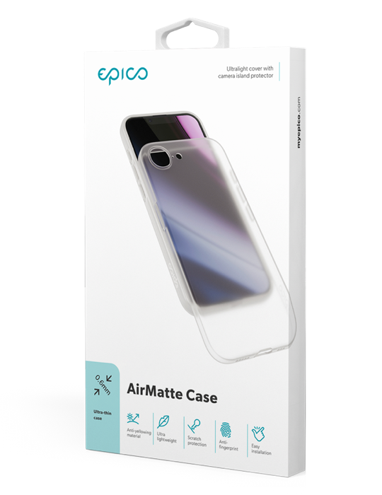 Kryt AirMatte Ultraten iPhone 16e/17e, bílá