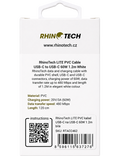 RhinoTech kabel lite PVC USB-C na USB-C 60W, 1,2m, bílá