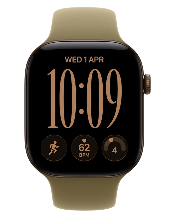 Apple Watch Series 12 GPS + Cellular 42mm, Hliník tm. bronz./olivový sport S/M