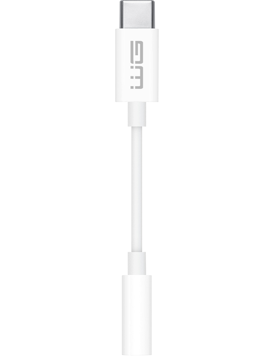 WG redukce USB-C x 3,5mm jack, DAC chip, bílá