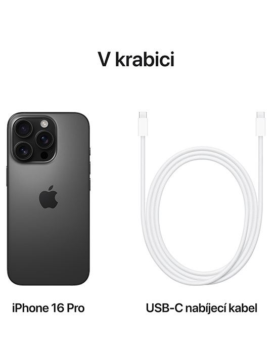 iPhone 16 Pro 128GB 5G, černý titan