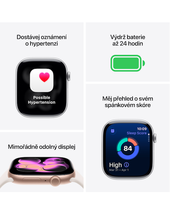 Apple Watch Series 11 GPS + Cellular 46mm břidlicově šedé titanové pouzdro s černým sportovním řemínkem S/M, šedý titan