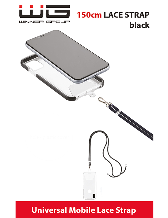 Šnůrka Crossbody lace strap, černá