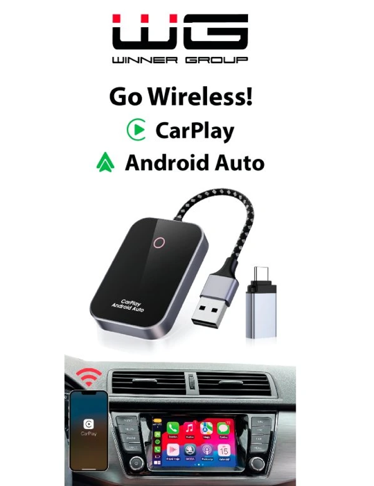 Adaptér pro Apple CarPlay/Android Auto, černá