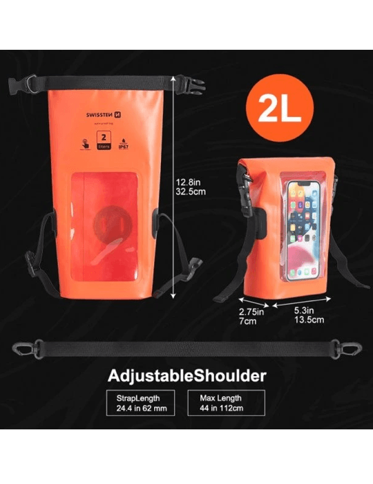 SWISSTEN Waterproof vodotěsné pouzdro 2 l, oranžová