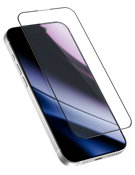 Sklo Epico Hero 3D DF iPhone 15 Pro, Ultra-široké krytí s jednokrokovým aplikátorem proti prachu, čirá