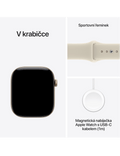 Apple Watch Series 12 GPS + Cellular 46mm, Hliník světle zlatý/pískový sport M/L
