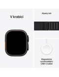 Apple Watch Ultra 3 GPS + Cellular 49mm černě titanové pouzdro s černým Alpským tahem M, černý titan