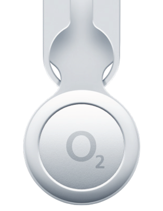 Lokalizační čip O2 tag 2v1 pro Apple i Android 1ks, bílá