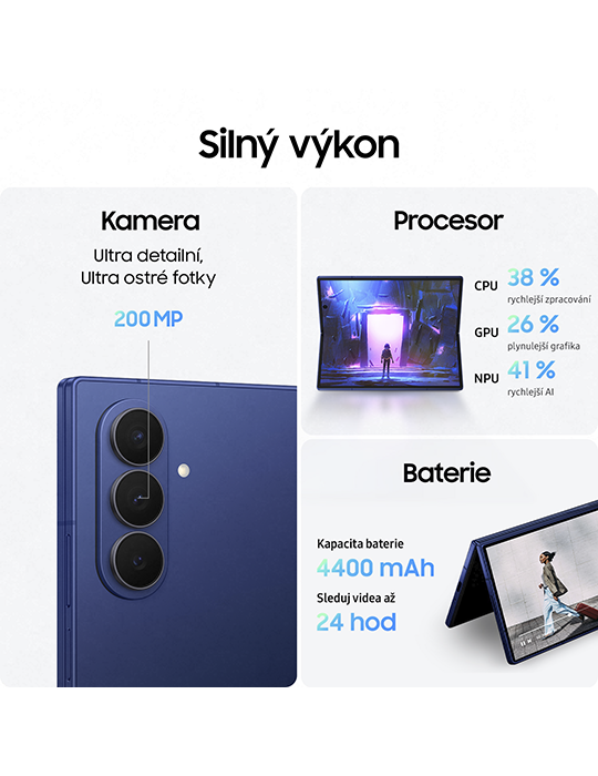 Samsung Galaxy Z Fold7 5G 512GB, modrá