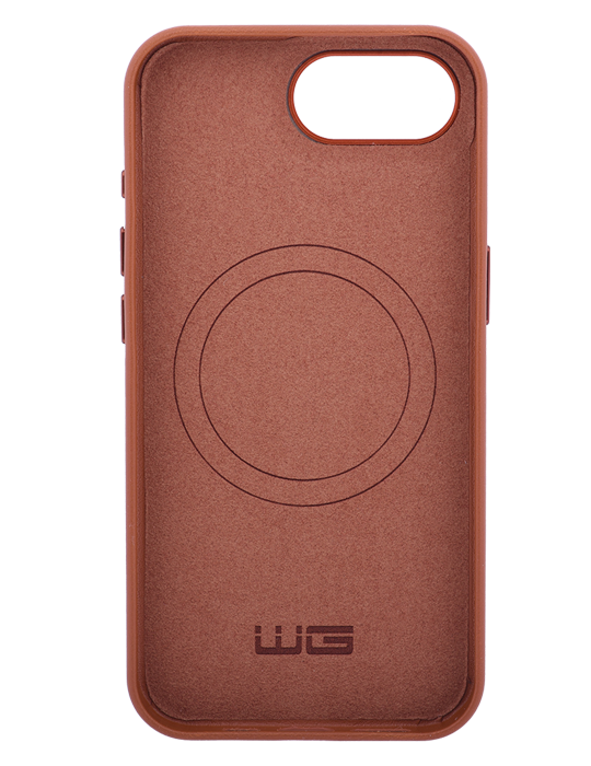 Kryt Leather Frame iPhone 16e/17e, hnědá