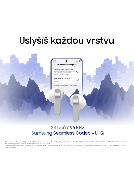Sluchátka Samsung Galaxy Buds4, bílá