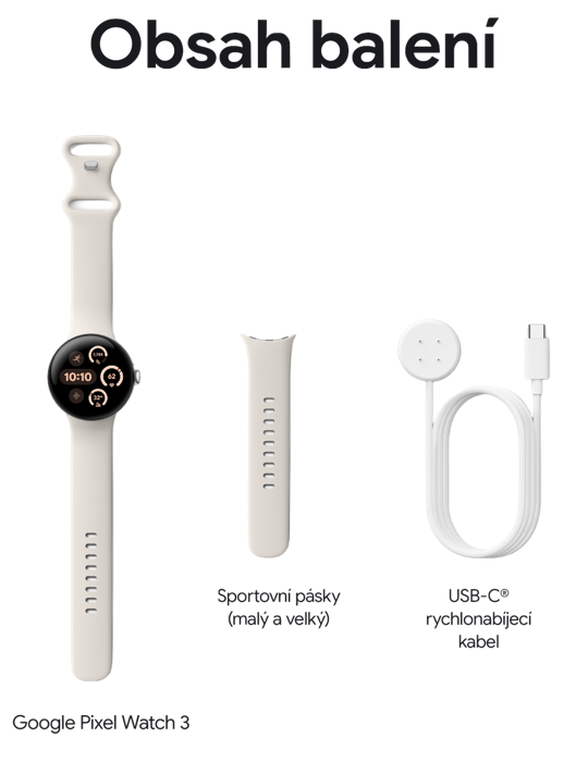 Hodinky Google Pixel Watch3 41mm, Porcelain