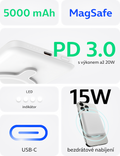 O2 powerbanka MagSafe 5000mAh 20W PD 3.0