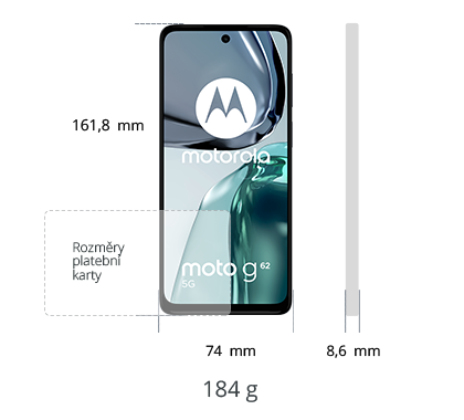 Motorola Moto G62 5G 64GB, šedá
