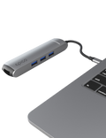Kabelový HUB USB-C 6v1 s HDMI/Ethernet, vesmírně šedá