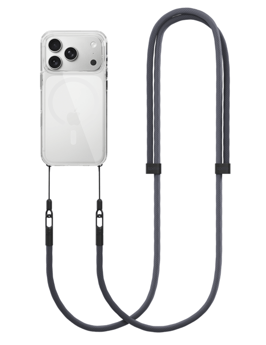 Spello Rope Crossbody Strap, šedá