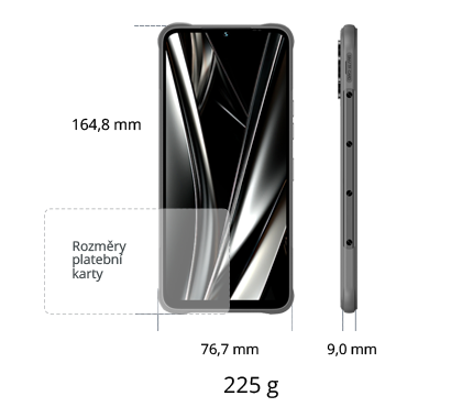 myPhone Hammer Blade Va 5G 128GB, šedá