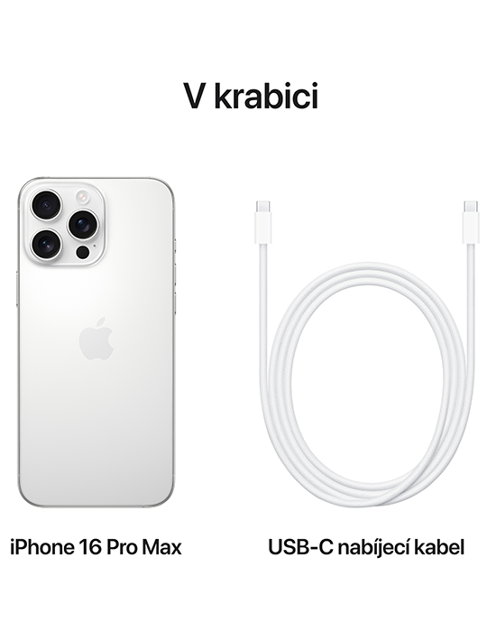 iPhone 16 Pro Max 512GB 5G, bílý titan