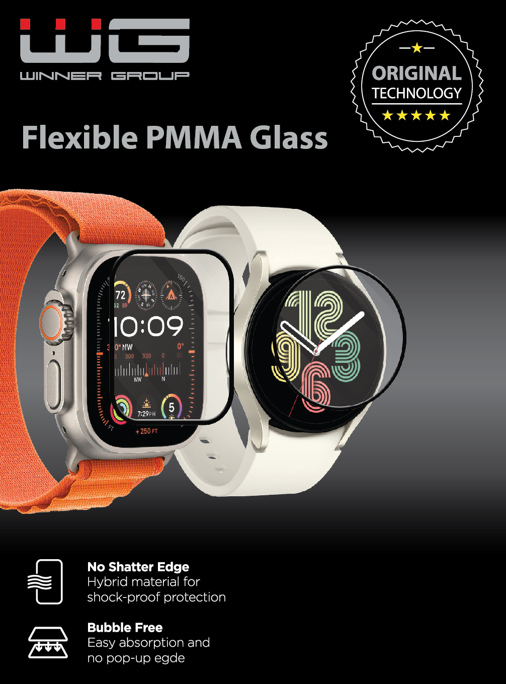 Sklo Samsung Watch 6/7 (40mm), čirá