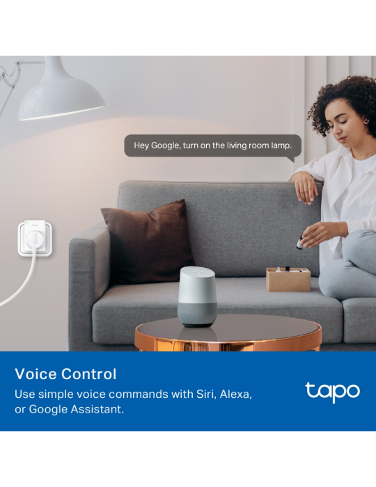 Chytrá zásuvka TP-Link Tapo P100M Matter, bílá