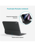 Epico tenká hliníková klávesnice EK40 iPad Pro 12,9" (3.-6. gen)/Air 13" M2-M3, černá