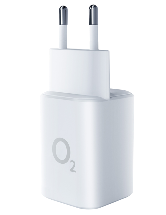 O2 nabíječka 65W 2× USB-C + USB-A, bílá