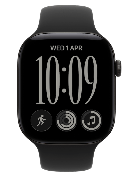 Apple Watch Series 12 GPS + Cellular 42mm, Hliník černý/černý sport řemínek M/L