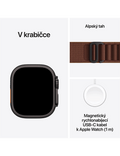 Apple Watch Ultra 4 GPS + Cellular 49mm, Titan černý/burg. červ. alpský S