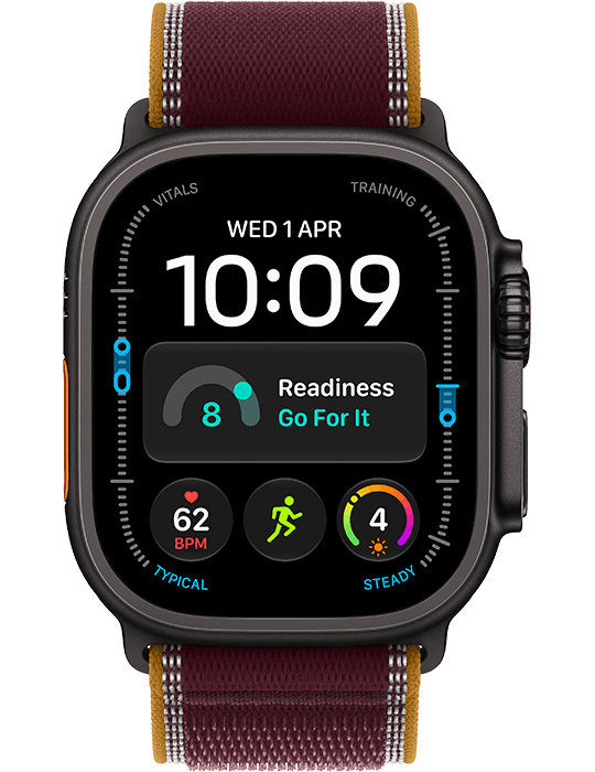 Apple Watch Ultra 4 GPS + Cellular 49mm, Titan černý/burg. červ. trailový M/L