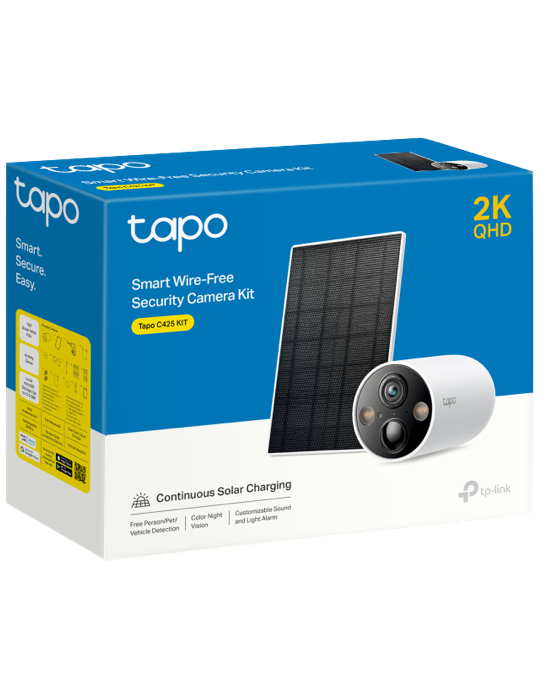 Cloudová kamera se solárním panelem Tapo C425 KIT, bílá
