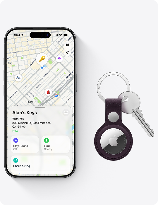 Apple AirTag 2. generace 4ks, bílá