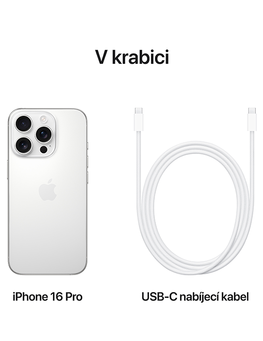 iPhone 16 Pro 512GB 5G, bílý titan