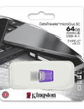 Flashdisk Kingston DataTraveler microDuo 3C 64GB 200MB/s dual USB-A + USB-C, šedá