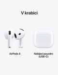 Sluchátka Apple AirPods 4, bílá
