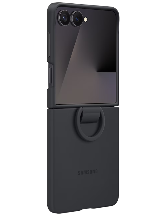 Kryt s držákem na prst Samsung Galaxy Z Flip7, černá