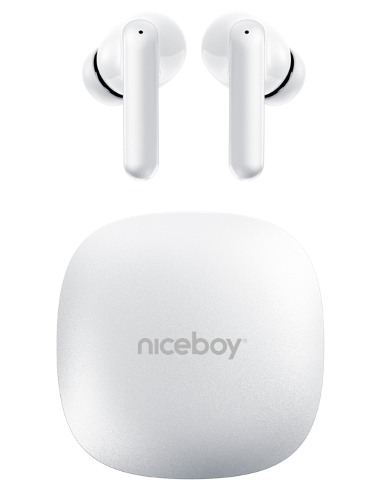 Sluchátka Niceboy Pins 4 PRO, bílá