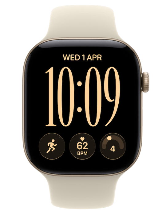 Apple Watch Series 12 GPS + Cellular 42mm, Hliník světle zlatý/pískový sport M/L