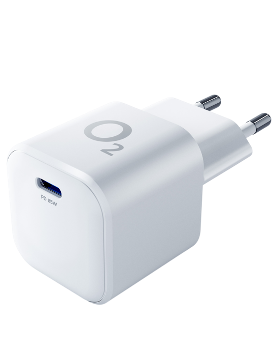 O2 nabíječka 65W USB-C, bílá