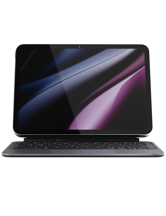 Tenká hliníková klávesnice s pouzdrem EK40 pro Apple iPad 10,9" (2022)/11", černá