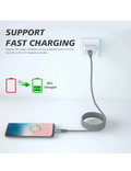 Kabel USB-C/USB-C 60W Nylon, šedá