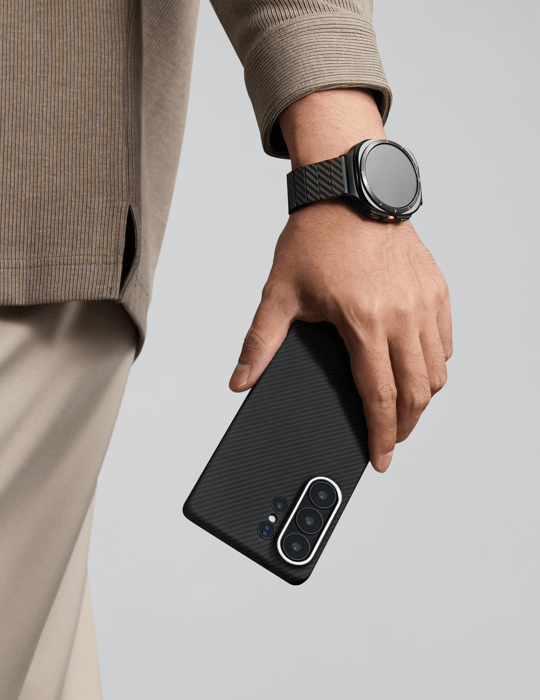 Kryt Galaxy S26 Ultra Edge Black Grey AB, černá