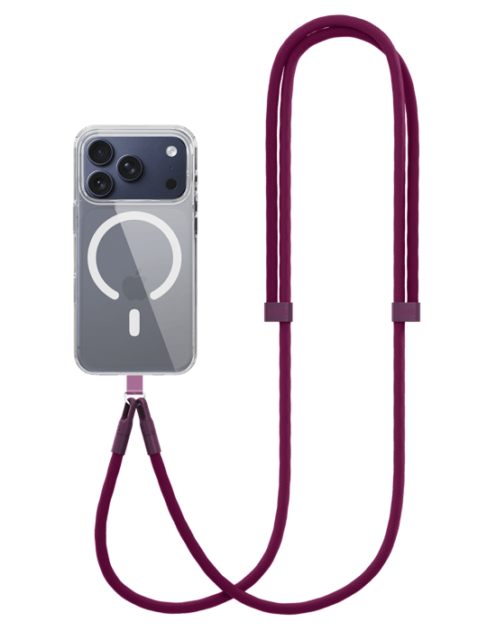 Spello Rope Crossbody Strap, vínová