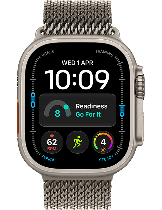 Apple Watch Ultra 4 GPS + Cellular 49mm, Titan přírodní/přírodní tit. milánský S