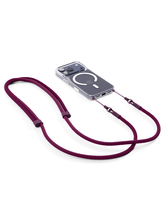 Spello Rope Crossbody Strap, vínová