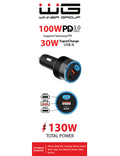 Autonabíječka WG USB-A 30W Quick Charge + 2xUSB-C 100W Power Delivery, černá